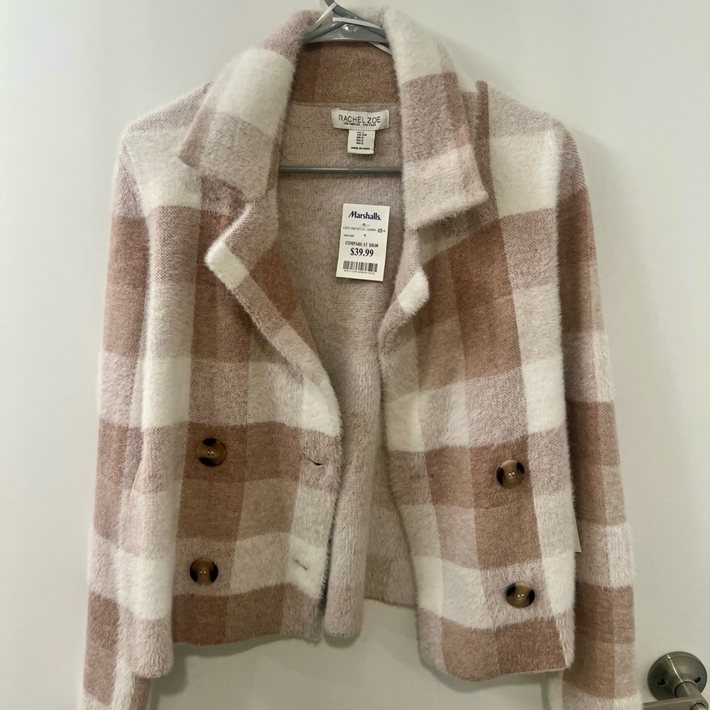 Marshalls Women's Teddy Jacket - Cream and Brown